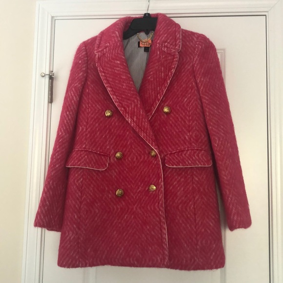 J. Crew Jackets & Blazers - J.Crew Pink Herringbone Double Breasted Coat SZ 0